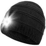 Men's Led Beanie Hat With Light Tech Gift Rechargeable Knit Headlamp Cap. Fixed Price $15.14.
