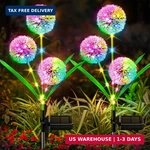 Wdtpro Solar Outdoor Garden Decor, 4 Pack 12 Heads Flower Lights,. Fixed Price $49.48.