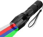 4 1 Multicolor Flashlight, Single Mode White, Red, Green, Blue Led .... Fixed Price $19.86.