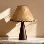 Table With Wooden Base Parchment Paper Lampshade,desk Bedside Small Lamp.... Fixed Price $65.86.