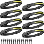 Headlamp Rechargeable 8 Pack, Led Headlight Flashlight Super Bright With 230. Fixed Price $109.99.
