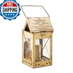Kings County Tools Candle Lamp - Vintage Style Folding Brass Camping Lantern Wit. Fixed Price $78.37.