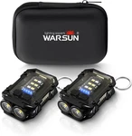 Mini Keychain Flashlight 300 Lumens, 2-PACK Rechargeable Magnetic Edc Cap. Fixed Price $29.75.