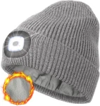 Melasa Winter Fleece Lined Led Beanie, Usb Rechargeable Hand One Size, Grey. Fixed Price $26.62.