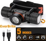Everbrite Rechargeable Headlamp With 5 Light Modes Magnetic Base For Camping. Fixed Price $23.97.