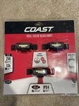 Coast FL13 Dual Color Headlamps Pack 250 Lumen Hr Max Weather Proof. Fixed Price $18.99.