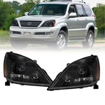 Usr 03-09 GX470 Headlights Black Housing Lamps (left + Right) Pair. Fixed Price $782.69.