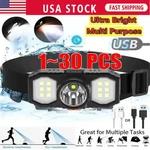 Xpe+cob Led Powerful Headlamp Usb Rechargeable Camping Light Adjustable Lot. Fixed Price $33.79.