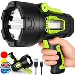 Rechargeable Spotlight 99,000 Lumens Super Bright Led Handheld Flashlight Waterp. Fixed Price $58.95.