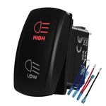 Bacautoparts 12V 24V Red High Beam Headlight Rocker Switch Low,. Fixed Price $18.91.