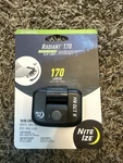 New Nite Ize Radiant 170 Rechargeable Clip Light Black Dual Color Lumens. Fixed Price $16.99.