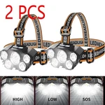 2PACKS 25000LM Led Headlamp Rechargeable Headlight Zoomable Torch Lamp#&. Fixed Price $10.39.