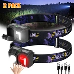 2X Cob Led Headlamp Rechargeable Super Bright Motion Sensor Headlight Torch. Fixed Price $16.99.