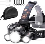 Headlamp Brightest 6000 Lumen Led Work Light,rechargeable IPX4 Waterproof. Fixed Price $15.99.