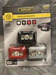 Defiant 3-PACK Led Headlights Lumens (1004 379 119) Black, Red, Grey. Fixed Price $16.00.