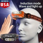 Rechargeable Hands-free Led Headlamp Motion Sensor Outdoor Charging Headlight Us. Fixed Price $12.13.
