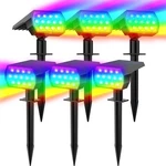 Welalo Solar Changing Spot Lights Outdoor, 6 Pack, Multicolor. Fixed Price $88.53.