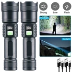2 Pack Super Bright 9900000LM Led Tactical Flashlight Rechargeable Work Lights. Fixed Price $11.99.