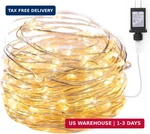 Minetom Fairy Lights Plug In, 33FT 100 Leds Waterproof Silver Wire Firefly. Fixed Price $15.61.