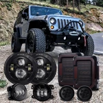 8PC Led 7" Headlights Assembly Fog + Turn Tail For Jeep Wrangler Jk 07-17. Fixed Price $173.99.
