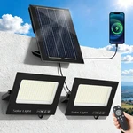 Solar Flood Lights Outdoor, With Dual Led Head & Usb Output Char.... Fixed Price $58.78.