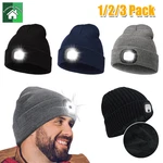 Led Beanie Hat Usb Rechargeable Headlamp Knitted Winter Cap Night Outdoor Unisex. Fixed Price $24.99.