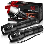 Victoper Led Flashlight 2 Pack, Bright Tactical Torch High Black. Fixed Price $27.99.