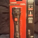 Husky Dual Power Rechargeable Adjustable Focus Led Flashlight, 2000 Lumens. Fixed Price $12.00.