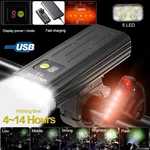 Super Bright Led Flashlight Bike Front Usb Charging Head/tail Kit. Fixed Price $17.89.