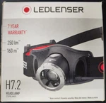 Qty 1 New Ledlenser H7.2 Headlamp 880002/7297 250 Lumens Light Demo. Fixed Price $65.80.