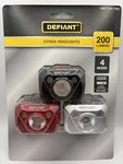 Defiant Led Headlight 3-PACK 200 Lumen Elastic Headband Flashlight. Fixed Price $16.99.