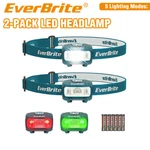 Everbrite Led Headlamp 2-PACK 5 Lighting Modes Adjustable With 6 Aaa Batteries. Fixed Price $16.99.