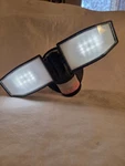 Good Earth Led Motion Sensor Security Flood Light Battery Powered 2 Head Tested. Fixed Price $15.64.