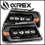 Alpharex Alpha-black Nova Led Projector Headlights 04-08 Ford F150/06-08 Mark Lt. Fixed Price $1195.00.