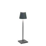 Zafferano - LD0490N3 Poldina Pro Micro Rechargeable Cord Table Lamp, Dark Grey. Fixed Price $106.25.