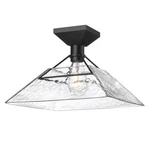 Golden Lighting Kepler 1 Semi Flush Mount, Black/water 3308-SFBLK-WTG. Fixed Price $219.99.