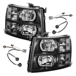 Apsve Headlights Assembly + Harness Black Housing Clear Corner. Fixed Price $164.82.