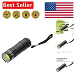 Gogreen Aluminum Cob Led Flashlight - 80 Lumen, Shatterproof, Battery Included. Fixed Price $10.99.