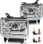 Headlight Assembly With Led Drl Compatible Gmc Sierra 2014-2018 1500 2015. Fixed Price $489.99.