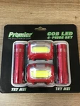 4 Pc Promier/litezal Cob Led Headlamp & Flashlight Set, Fishing, Camping. Fixed Price $15.99.