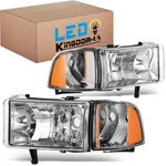 Ledkingdomus Headlight Assembly, Dot-certified, Compatible With 1994-2001 Dod.... Fixed Price $140.52.