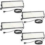4 Pack Linkable Led Shop Lights, 100W 15000LM Aluminum Plug Garage W.... Fixed Price $134.84.
