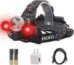 RJ-3000 Led Rechargeable HEADLAMP,3 Modes White And Red Hunting Headlamps,su. Fixed Price $52.99.