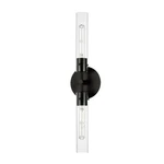 Maxim Lighting Equilibrium 2-LIGHT Wall Sconce Black Steel Finish Clear G.... Fixed Price $322.34.