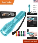 Gorilla Grip Powerful Led Tactical Flashlight, 750 Ft High Lumens Adjustabl.... Fixed Price $23.86.