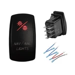 Bacautoparts 12V Red Led Boat Nav/anc Lights Rocker Switch With Wires 7 Pin O.... Fixed Price $23.09.