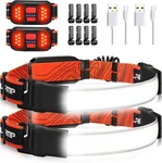 Packs Rechargeable Headlamp, 230 Wide-angle ORANGE-2PACK, ORANGE(2-PACK). Fixed Price $32.73.