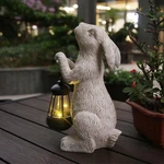 Reyiso Garden Statues Rabbit With Solar Lights-bunny Figurine Outdoor Easter .... Fixed Price $40.55.