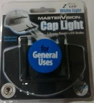 Cap Hat Light White 3 Led Construction Yard Fishing Camping Hiking Mastervision. Fixed Price $15.43.