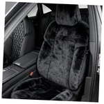Fuzzy Faux Fur Car Seat Cover, Fluffy Auto Front Cushion Warm Dark Gray. Fixed Price $37.18.